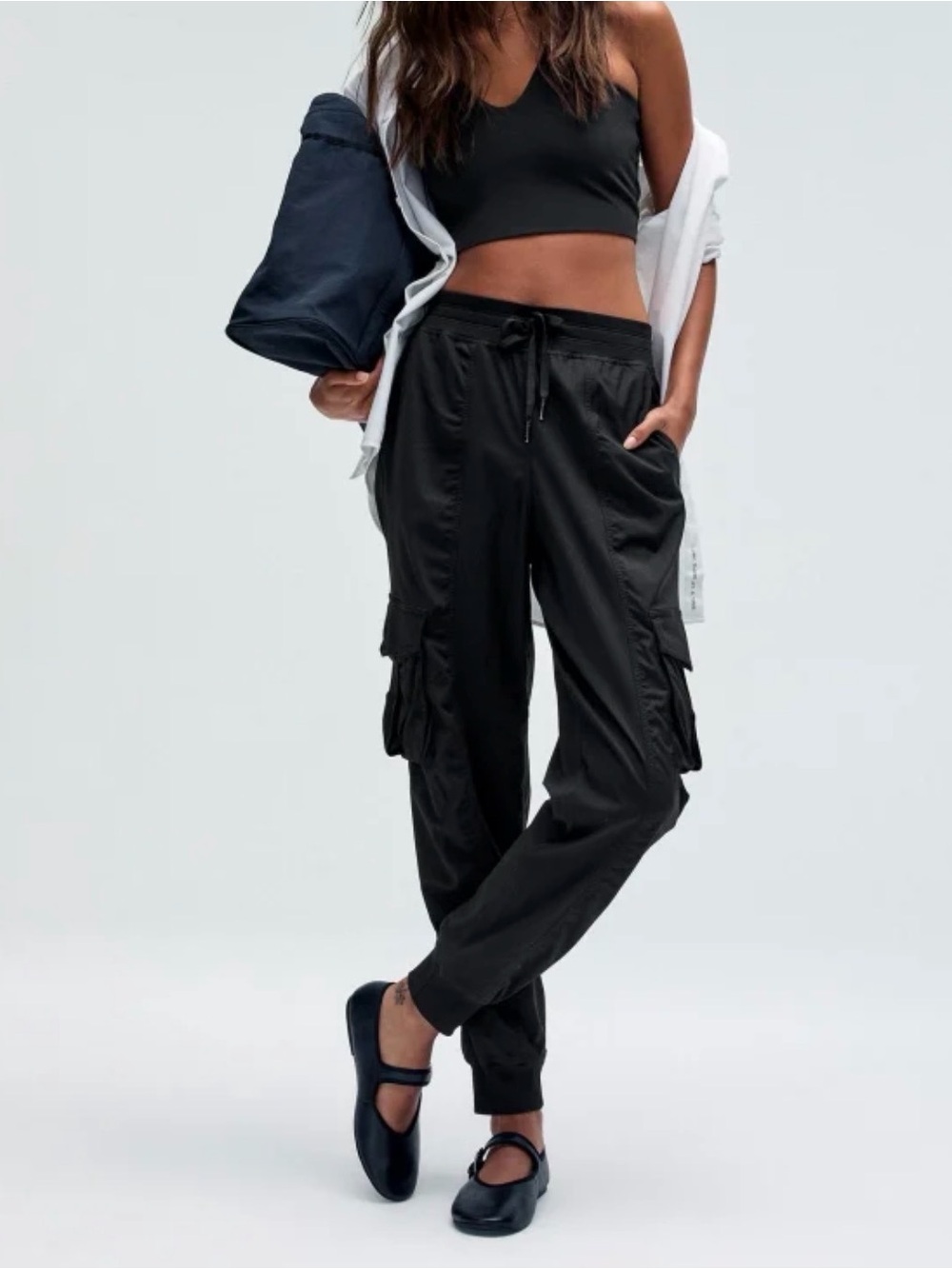 lululemon athletica Black Cargo Jogger Pants